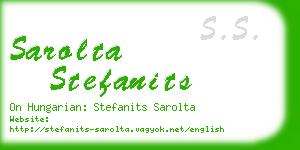 sarolta stefanits business card